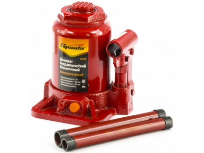 Домкрат гидравлический бутылочный телескопический, 8 т, h подъема 165-395 мм Sparta