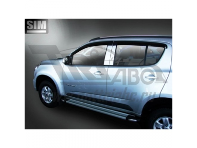 Дефлекторы боковых окон Chevrolet Trail Blazer (2012-) (4шт.) (темн.)