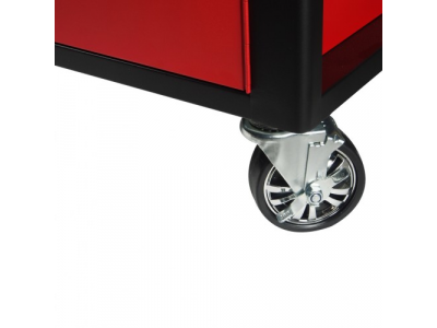 JTC Тележка инструментальная 7 секций красная с боковым ящиком JTC