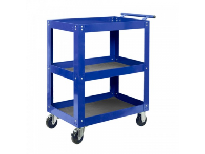 Тележка открытая, 3 полки, синяя