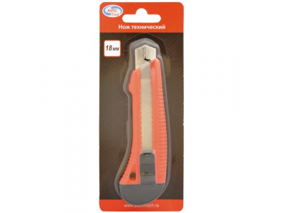 Нож пластиковый корпус с метал. направляющей 18мм от AUTOVIRAZH Нож пластиковый корпус с метал. направляющей 18мм