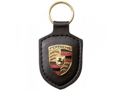 Брелок для ключей с гербом Porsche Crest Keyring, Black, артикул WAP0500900E