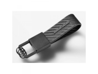 Брелок Mercedes-Benz Key Ring, AMG, Carbon Fibre, Black, Carbon Leather