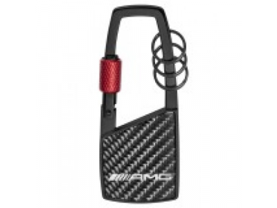 Брелок Mercedes-Benz Key Ring, AMG, Snap Hook, Black / Red